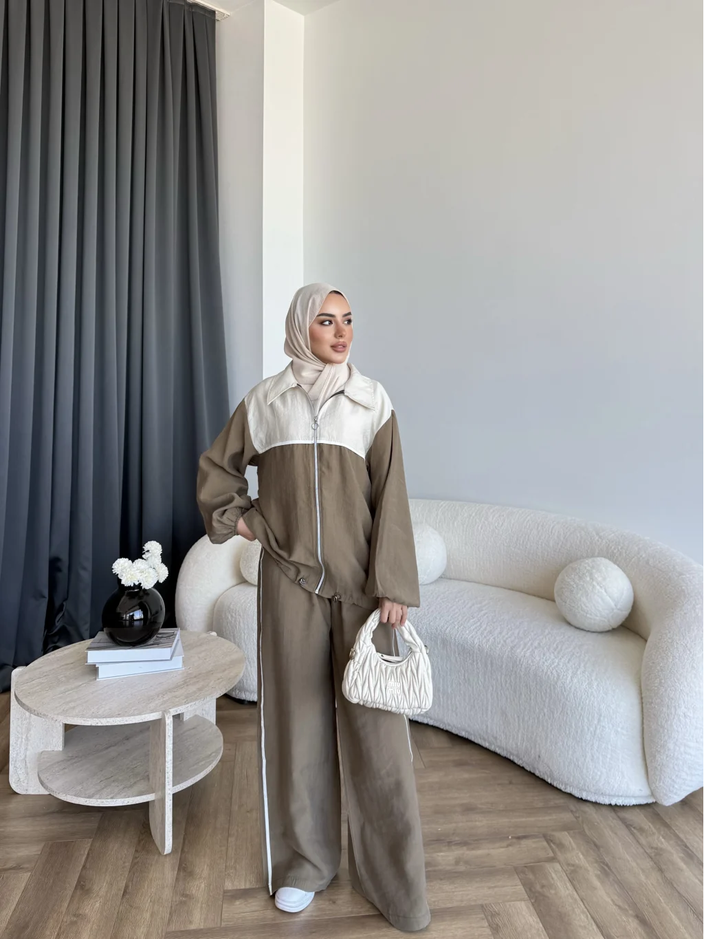 Contrast modal fabric tracksuit
