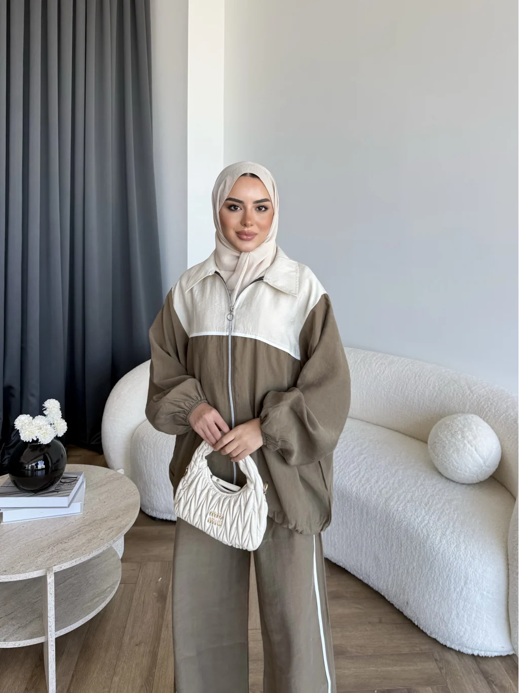 Contrast modal fabric tracksuit