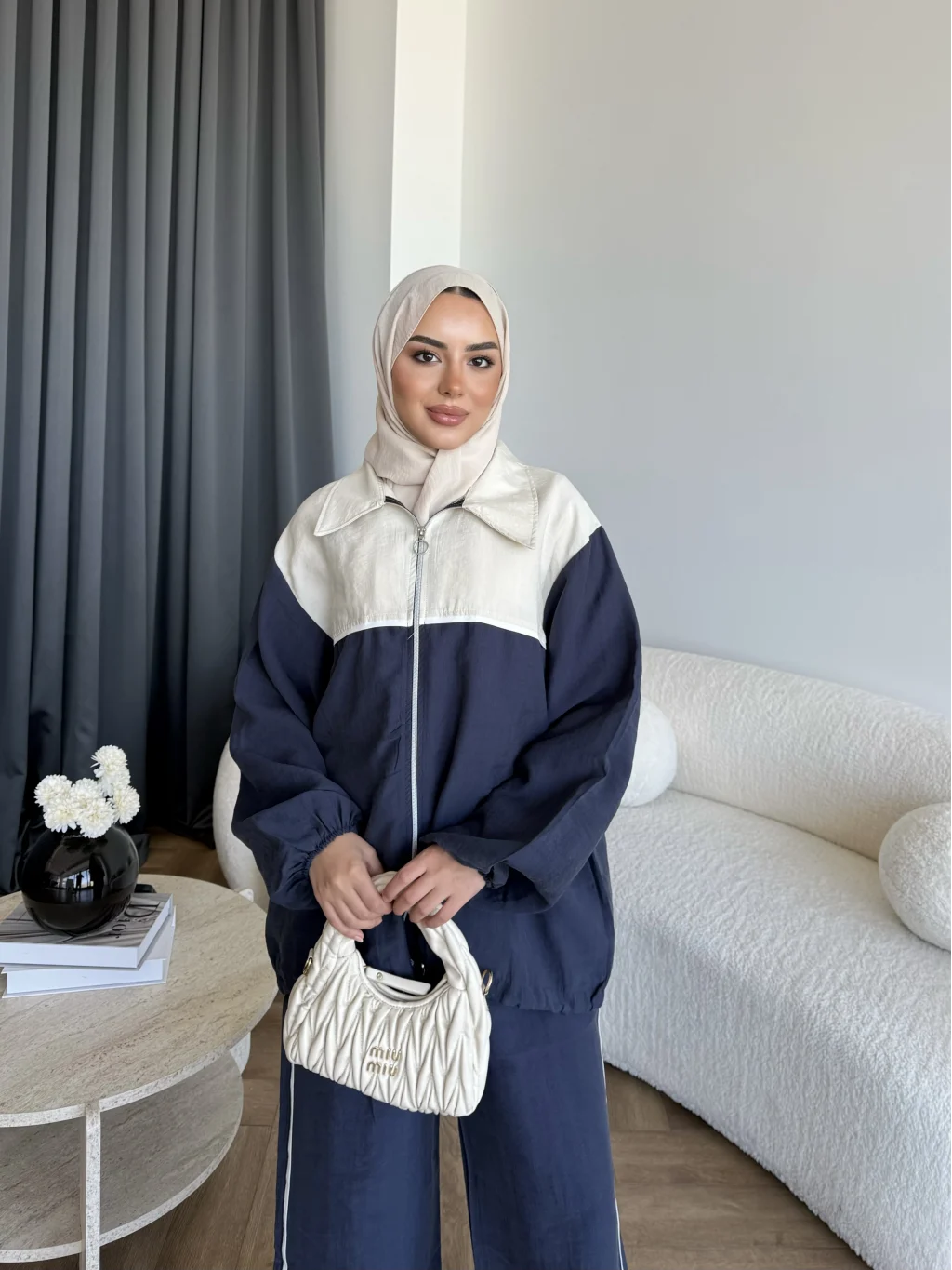 Contrast modal fabric tracksuit