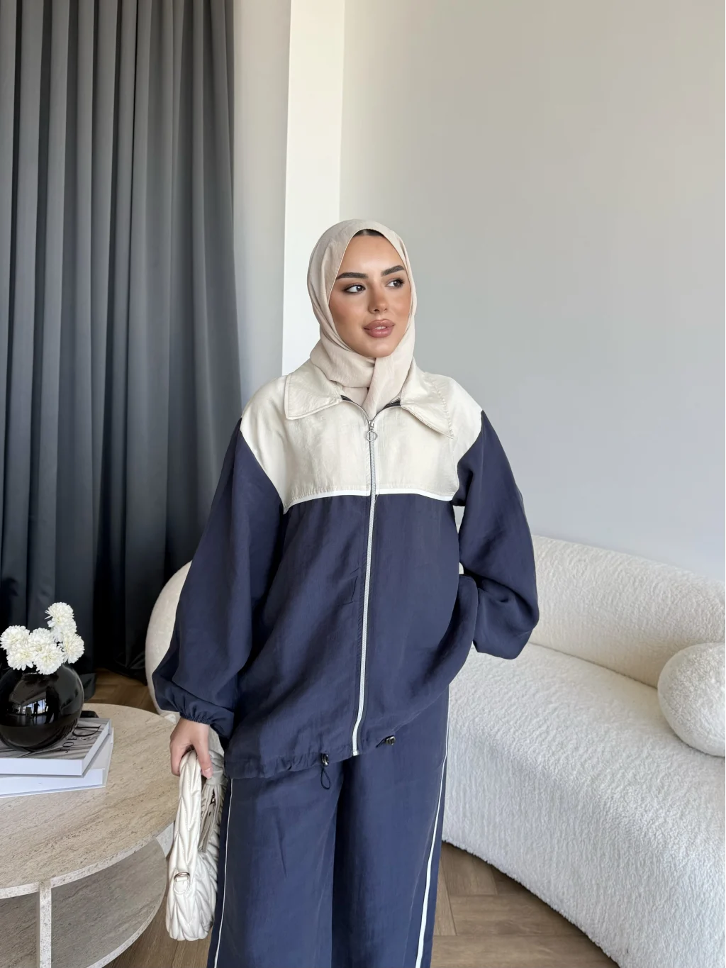 Contrast modal fabric tracksuit