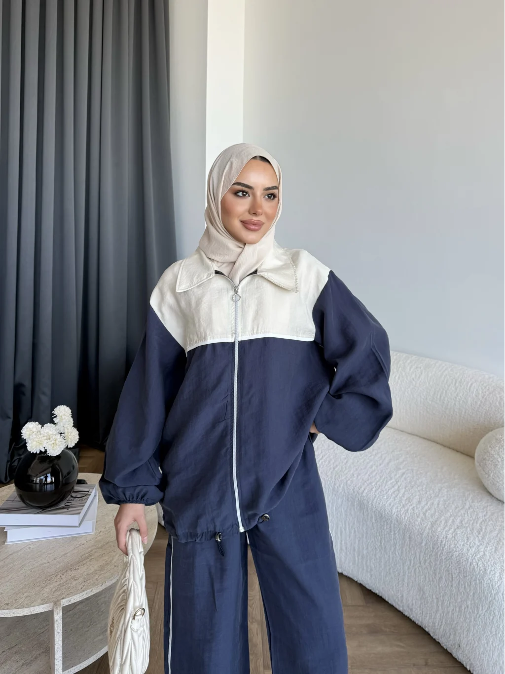 Contrast modal fabric tracksuit