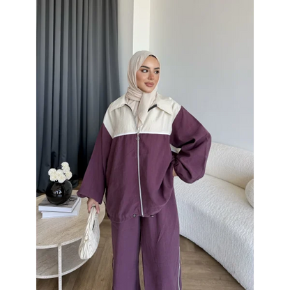 Contrast modal fabric tracksuit