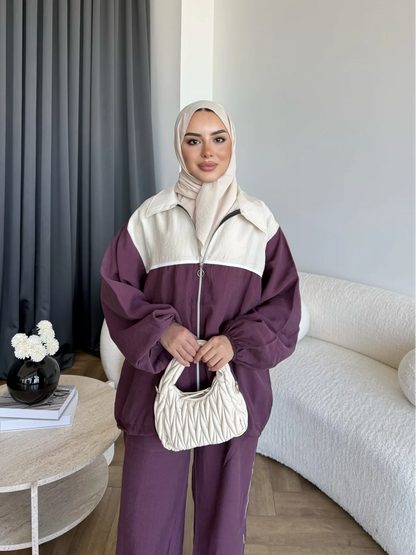 Contrast modal fabric tracksuit