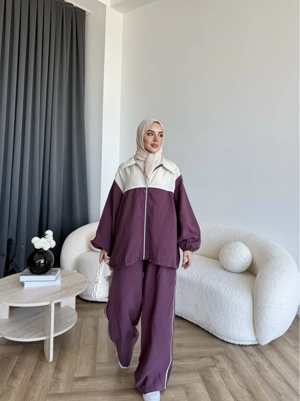 Contrast modal fabric tracksuit