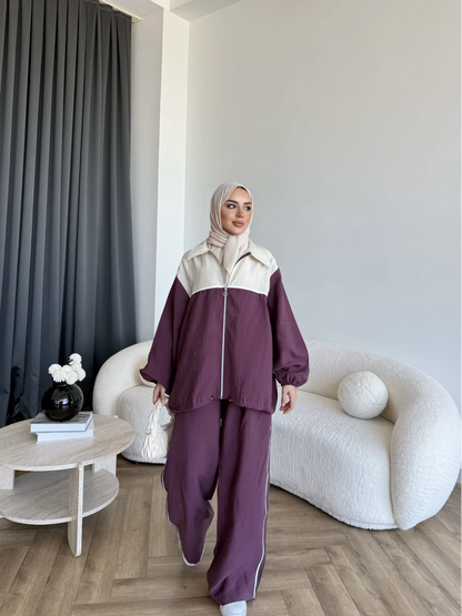 Contrast modal fabric tracksuit