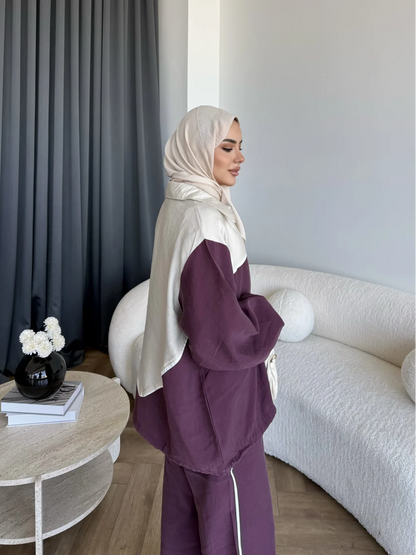 Contrast modal fabric tracksuit