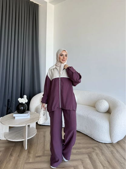 Contrast modal fabric tracksuit
