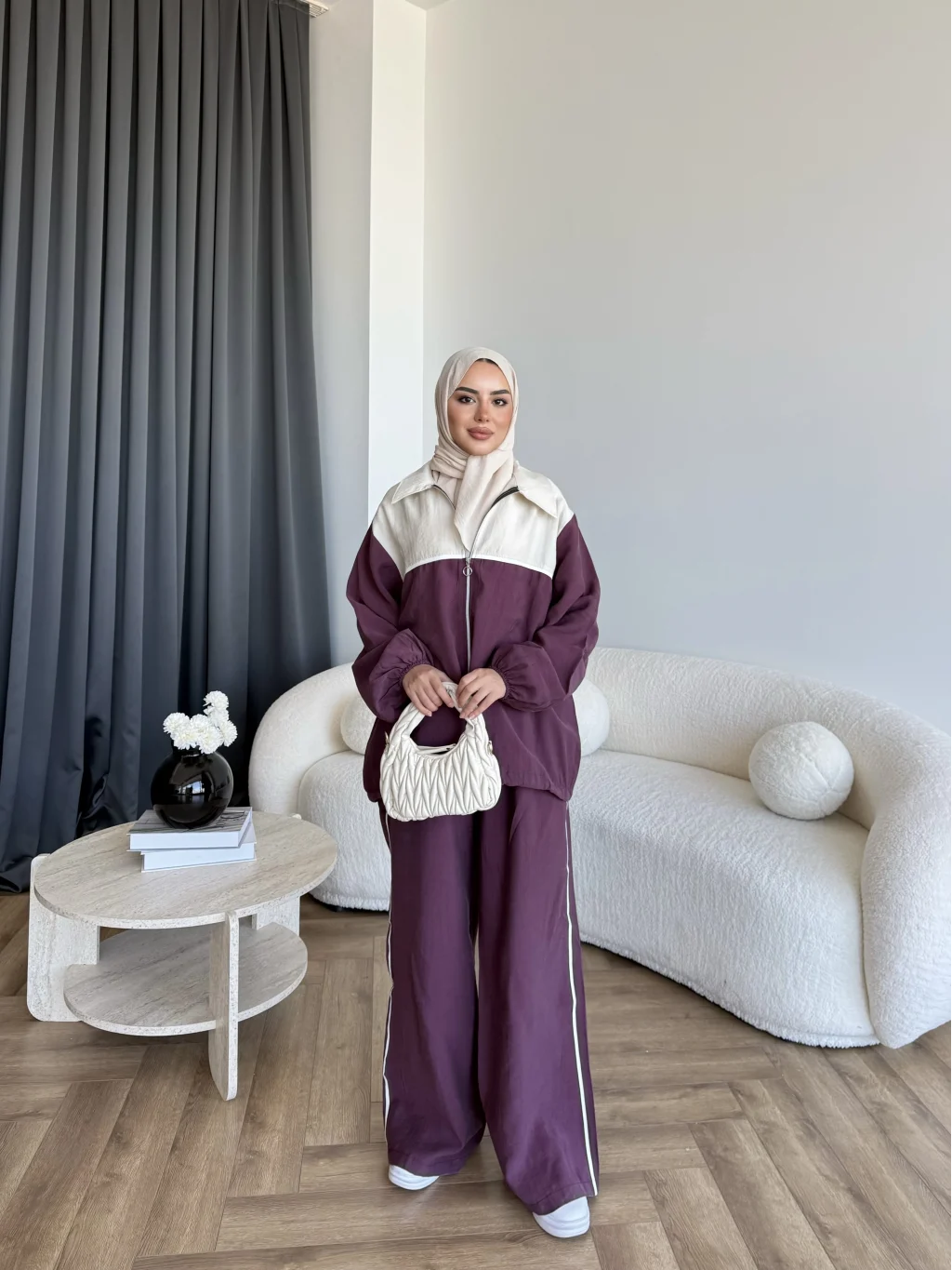 Contrast modal fabric tracksuit