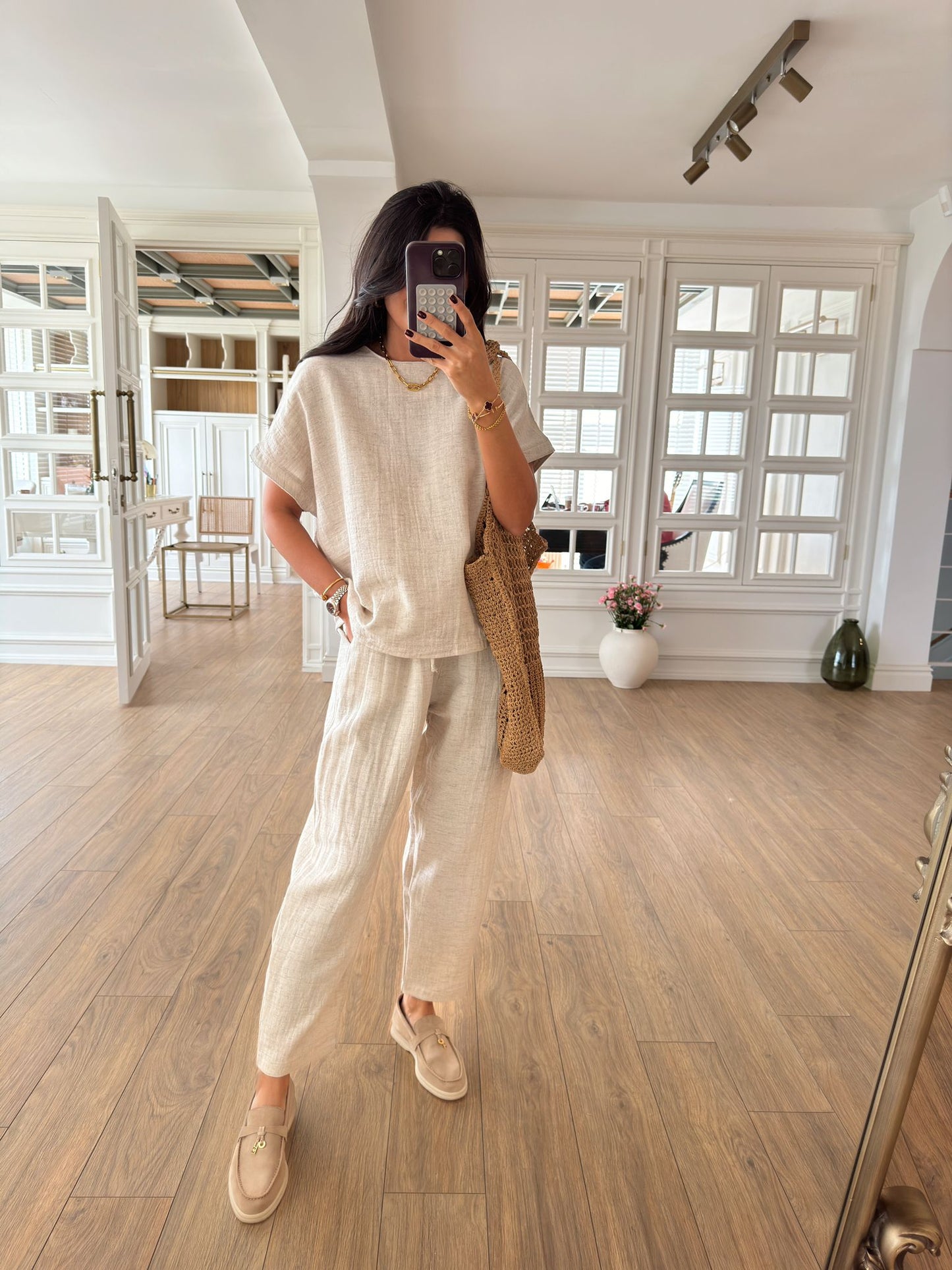 Short sleeve muslin co-ord set
