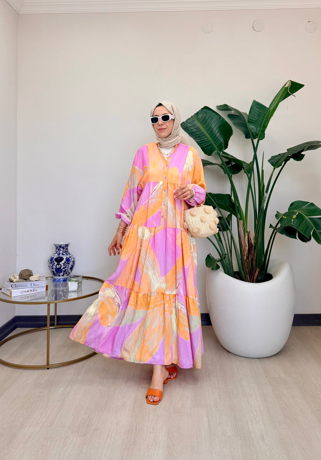 Printed boheme dress