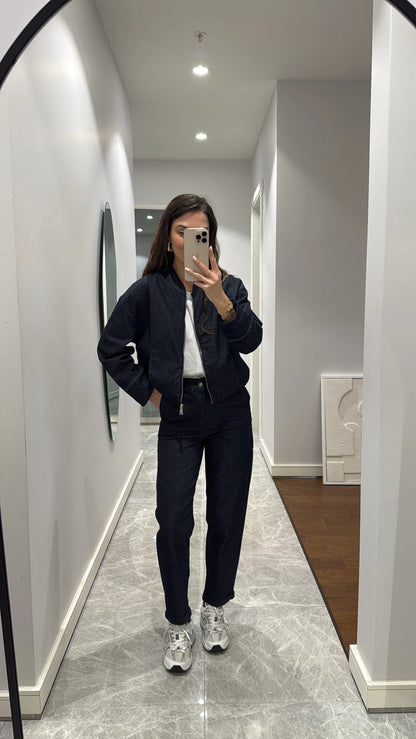 Bomber jeans jacket Co-ord set