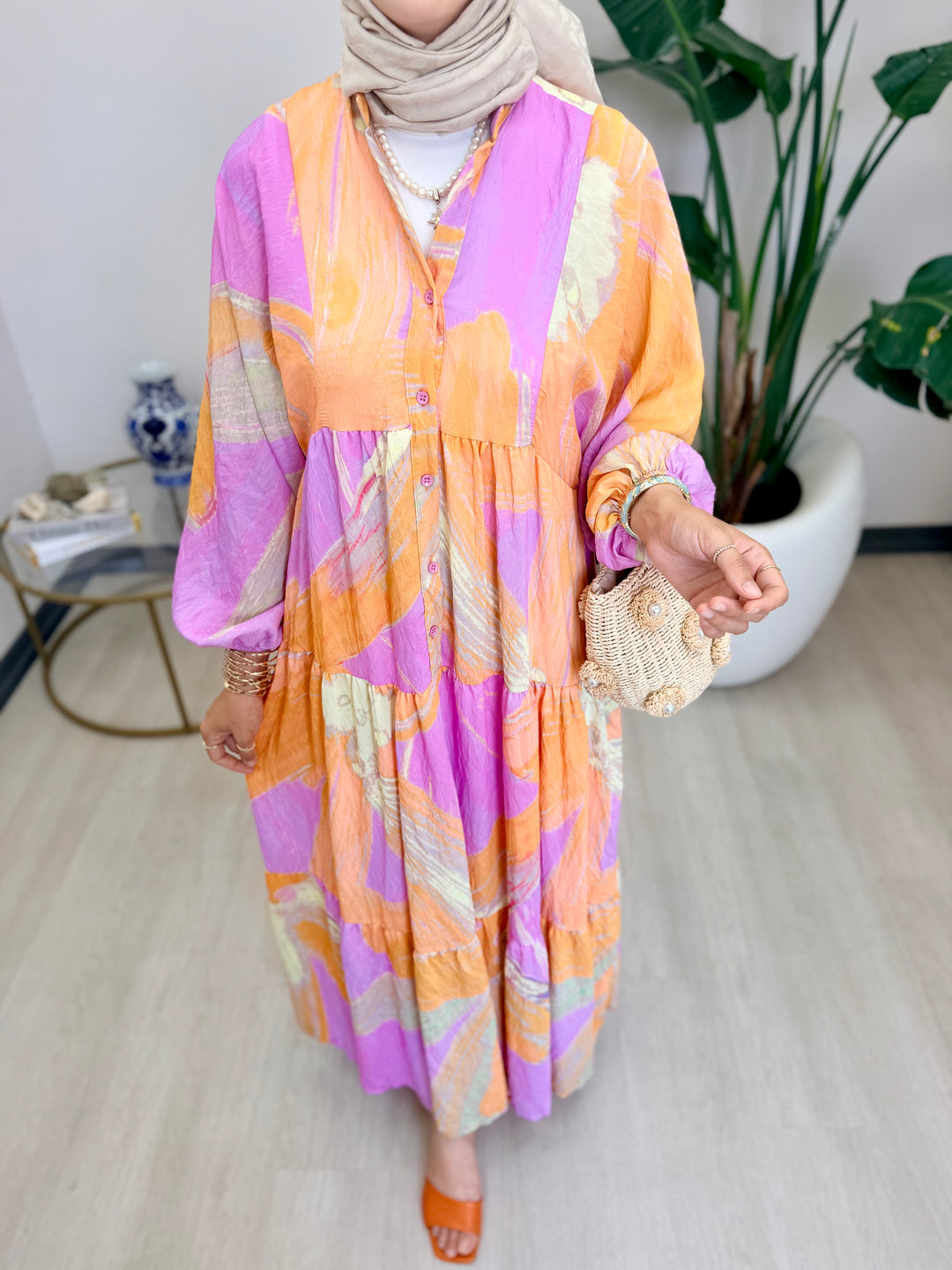 Printed boheme dress