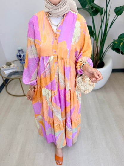 Printed boheme dress