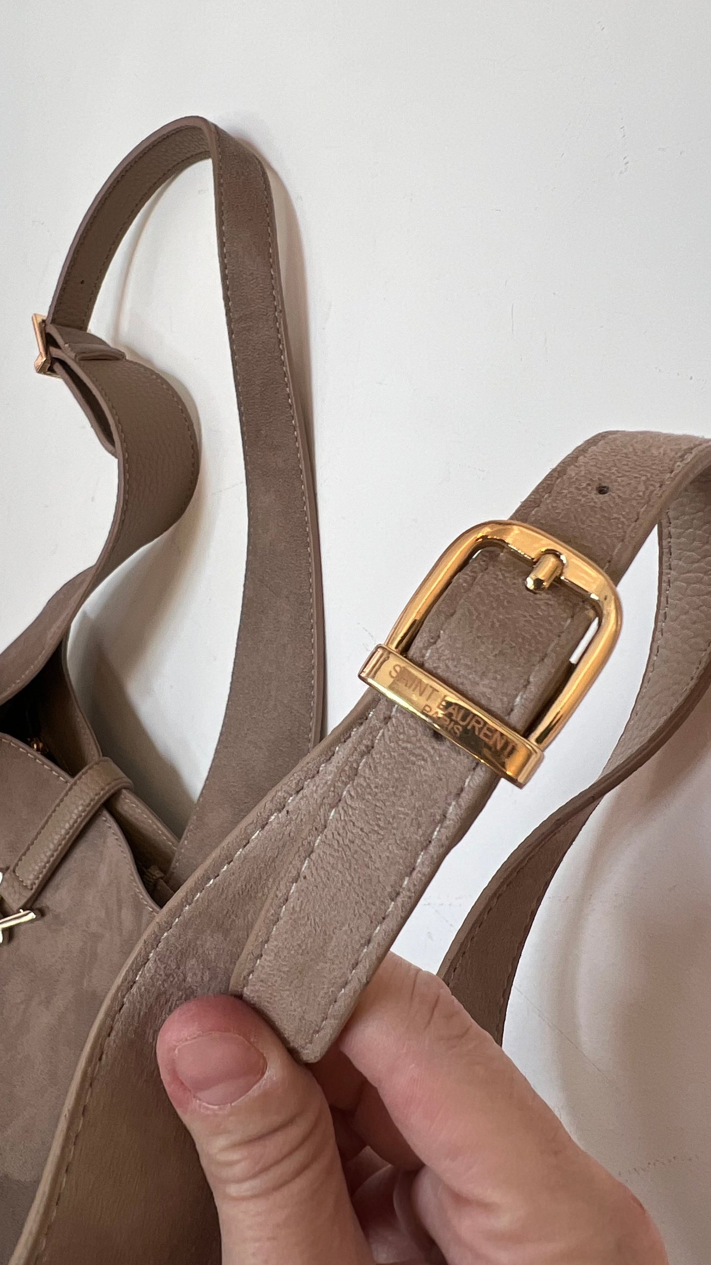 Ysl suede tote bag 2 in 1