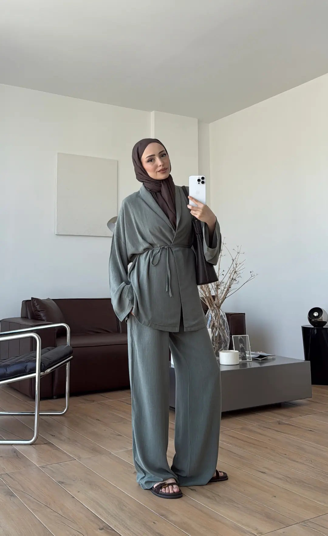 Linen kimono set