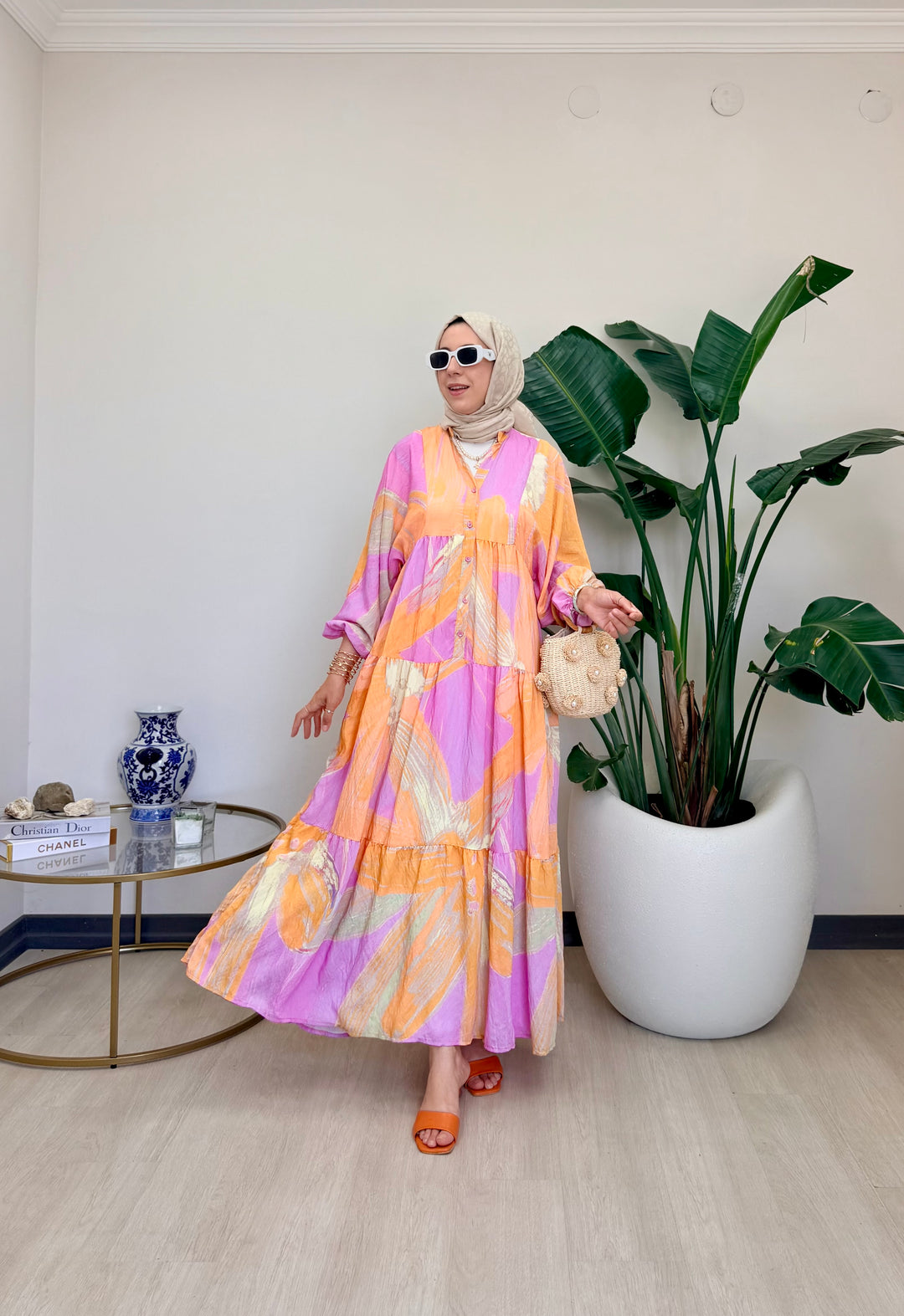 Printed boheme dress