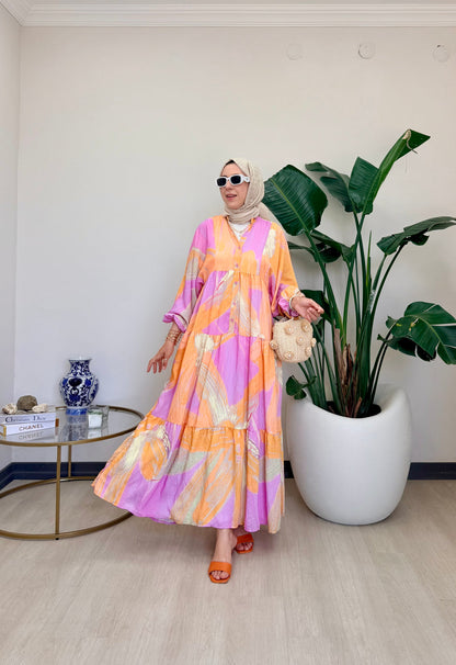 Printed boheme dress