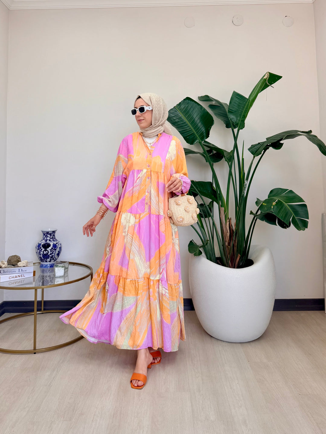 Printed boheme dress