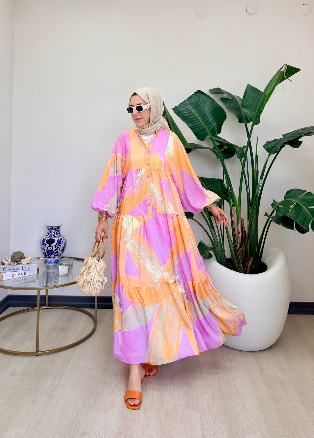 Printed boheme dress