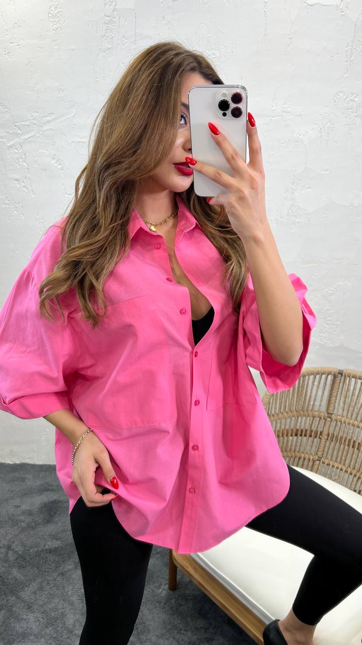 Oversized short sleeve shirt