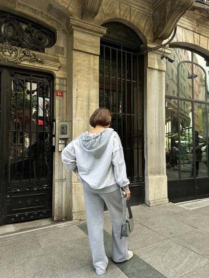 Two-Piece French cotton contrast tracksuit