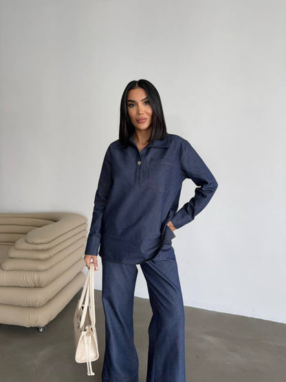 Jeans tencel co-ord set