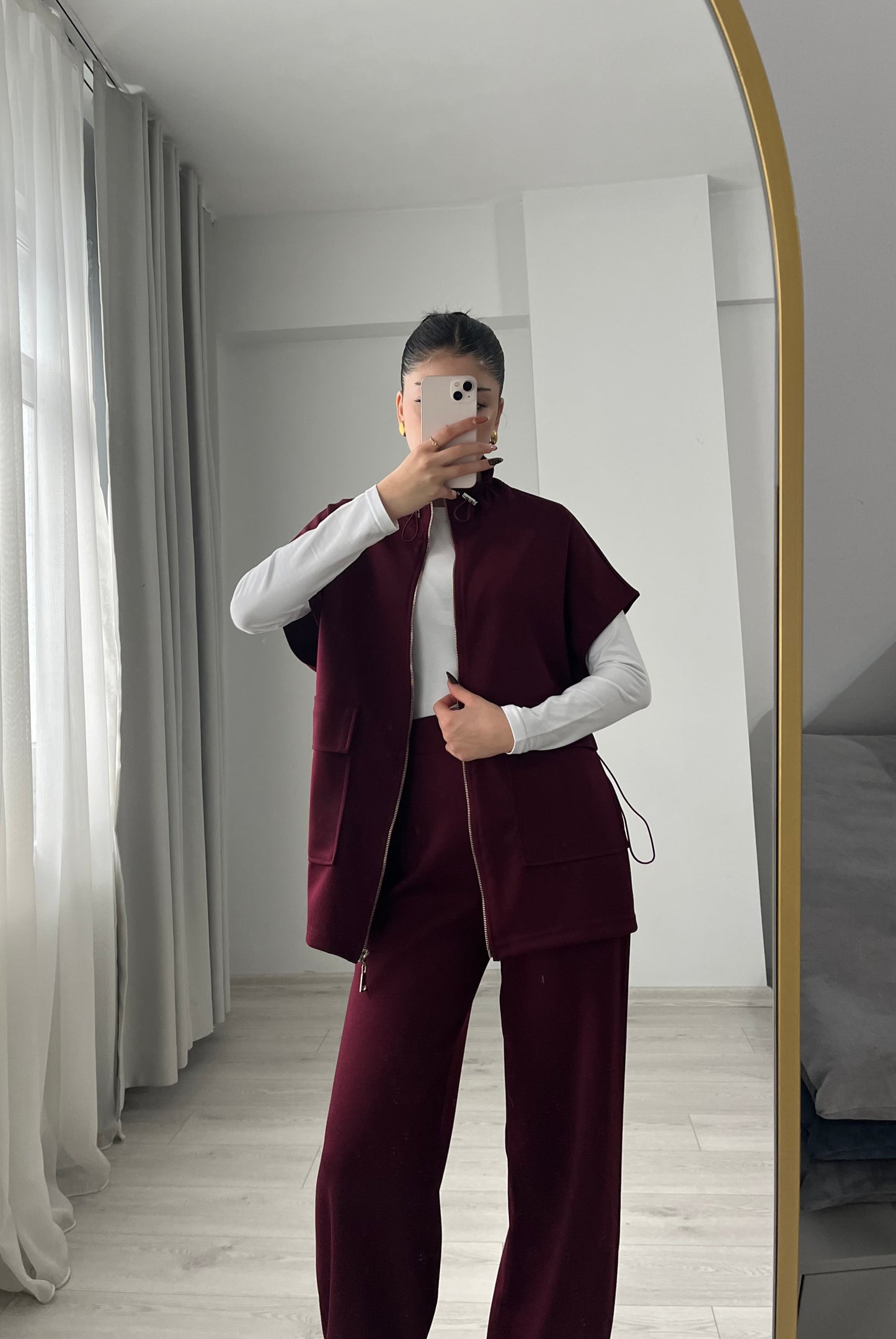 oysho fabric sleeveless double pocket co-ord set