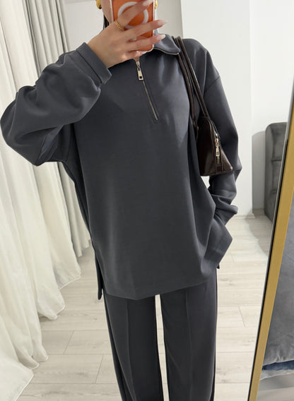 Premium Oysho fabric Two-Piece Set (grey)
