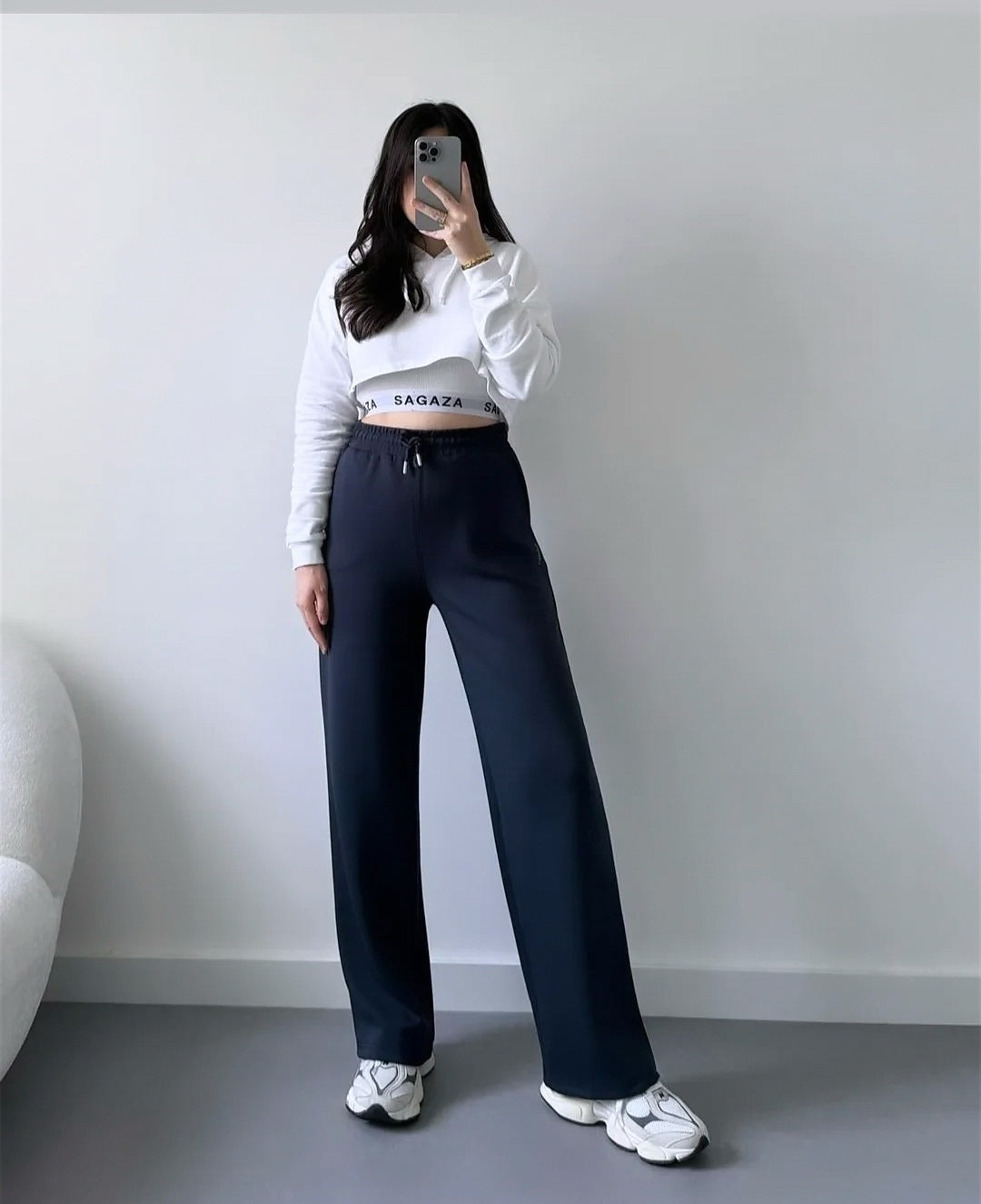 Oysho wide leg cotton pants