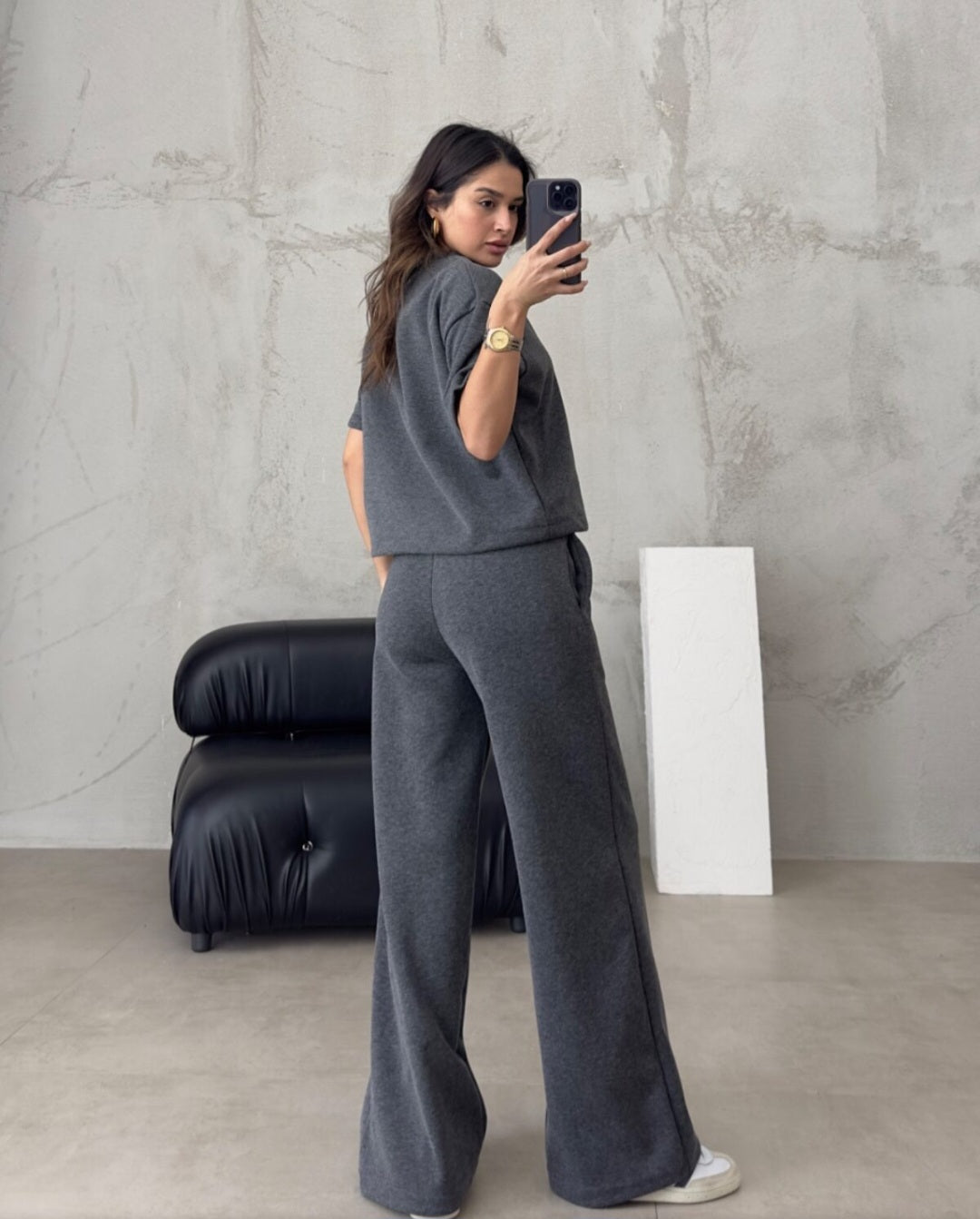Short sleeve premium cotton tracksuit