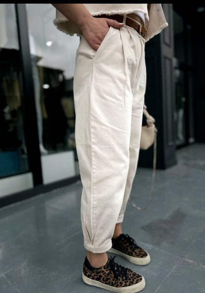 Beige jeans co-ord set