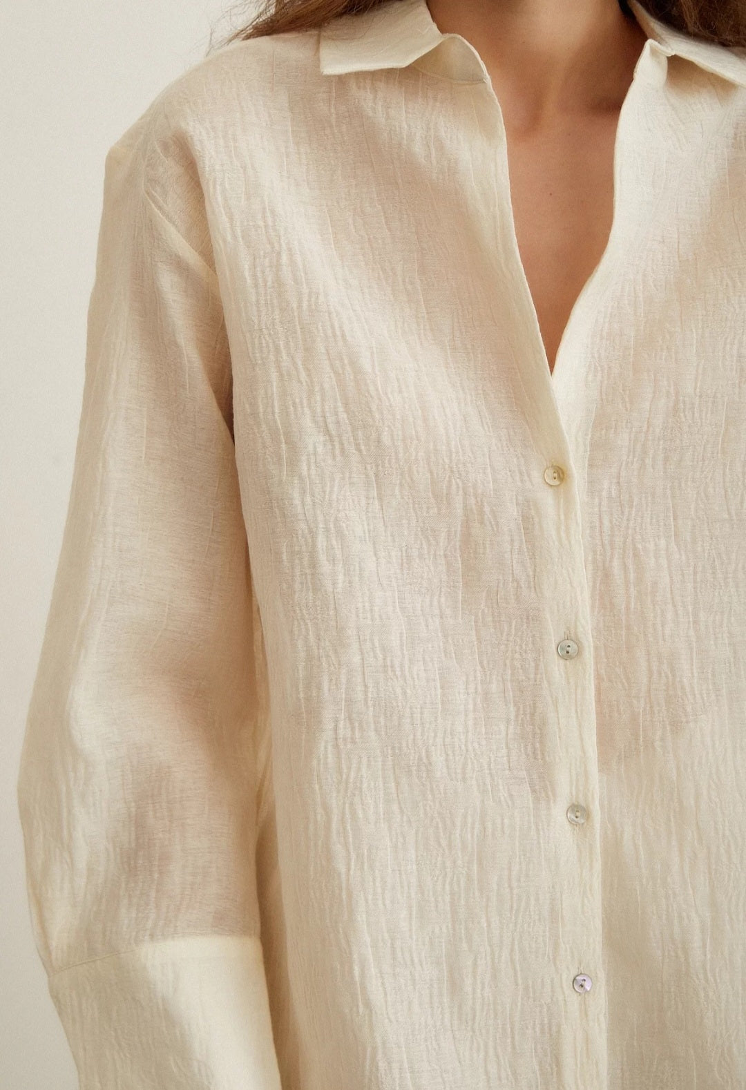 Beige textured shirt