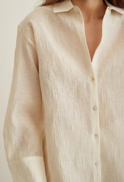 Beige textured shirt