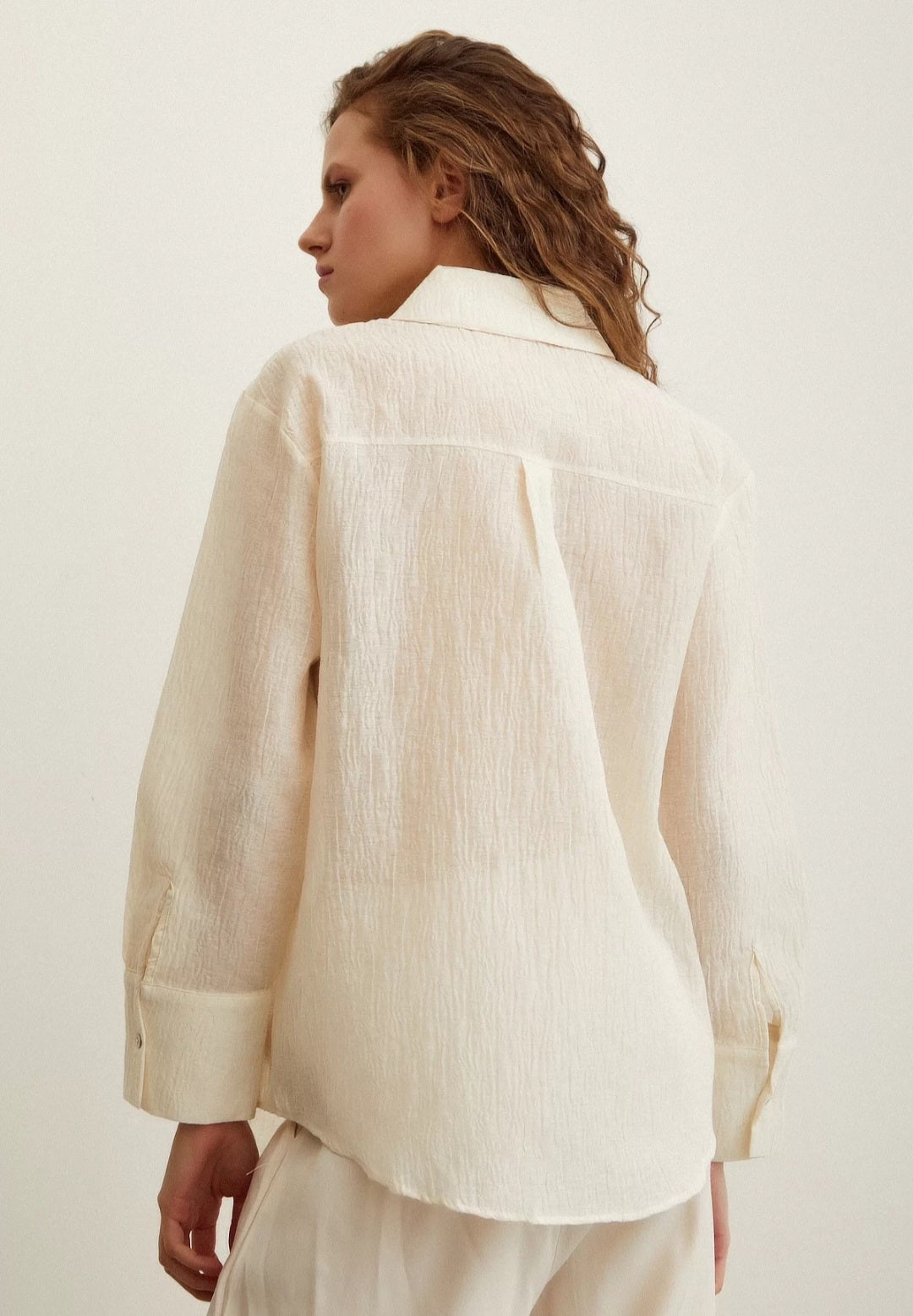 Beige textured shirt