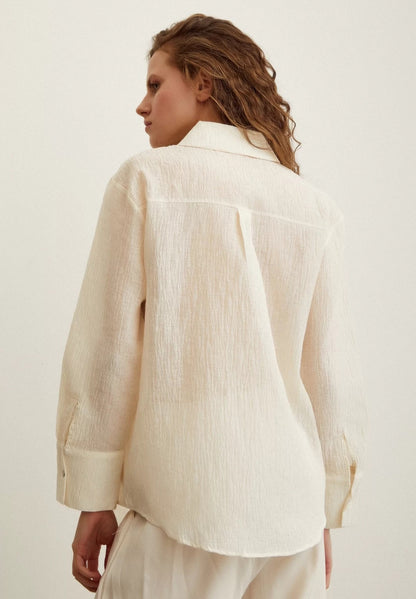Beige textured shirt