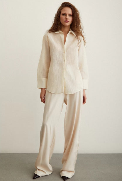 Beige textured shirt