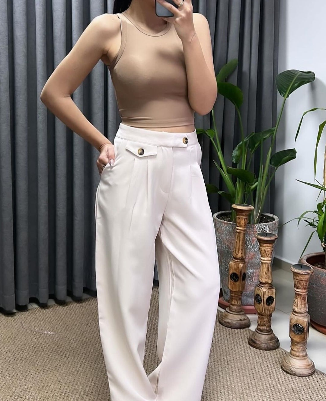 Wide leg trouser