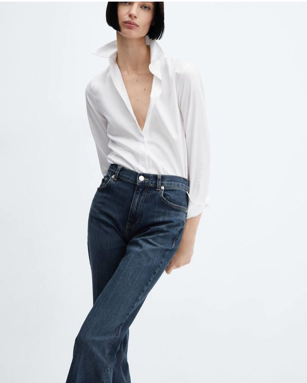 Bootcut mid rise stretch jeans
