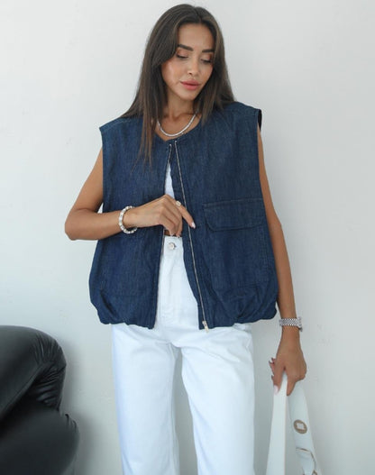 Tencel jeans vest