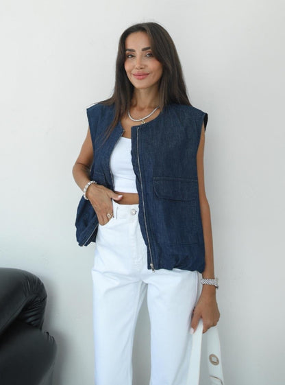 Tencel jeans vest