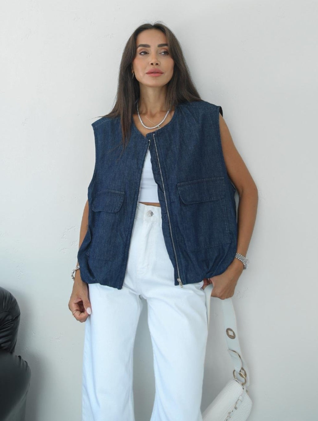 Tencel jeans vest