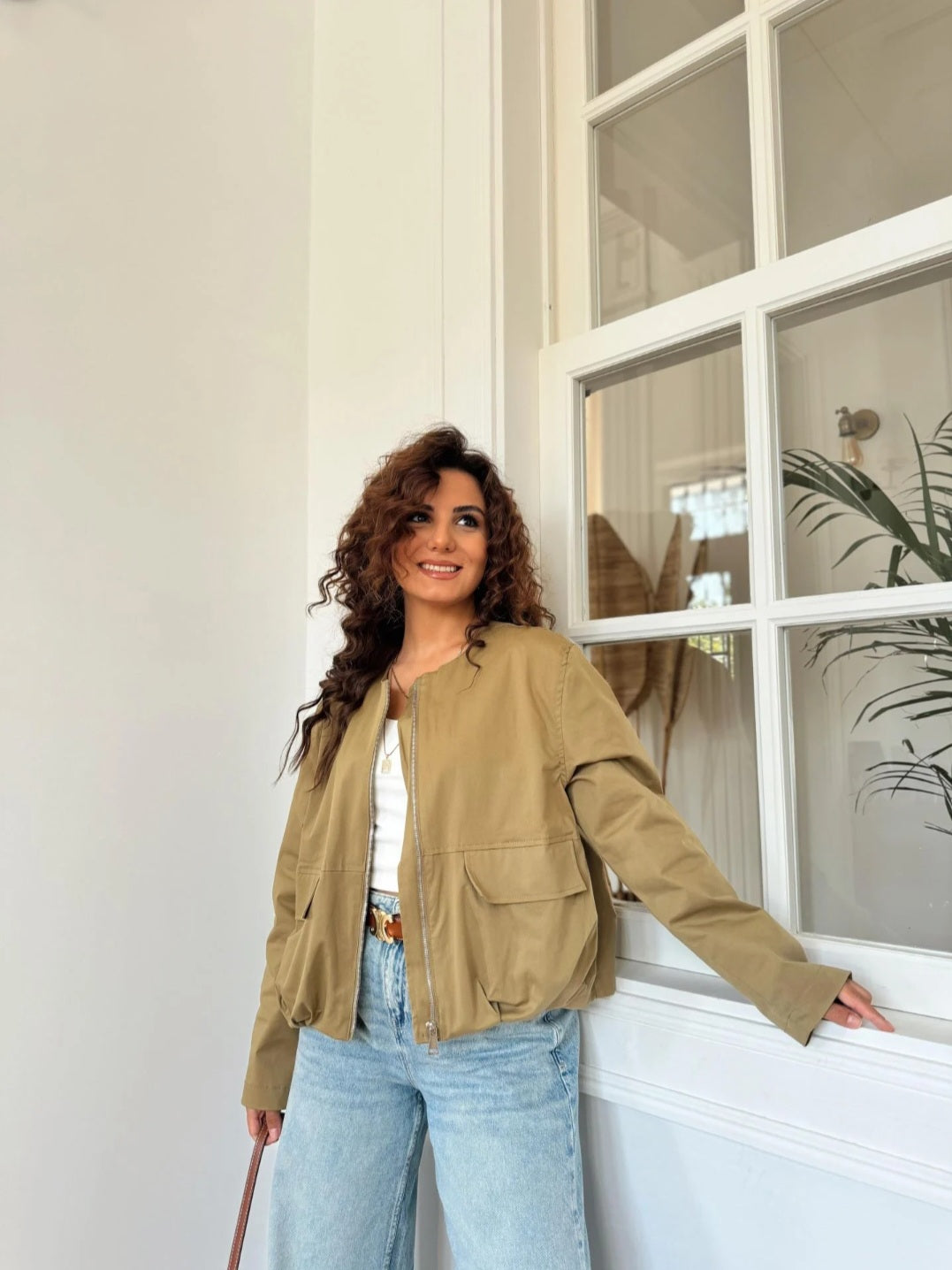 Zara model jacket