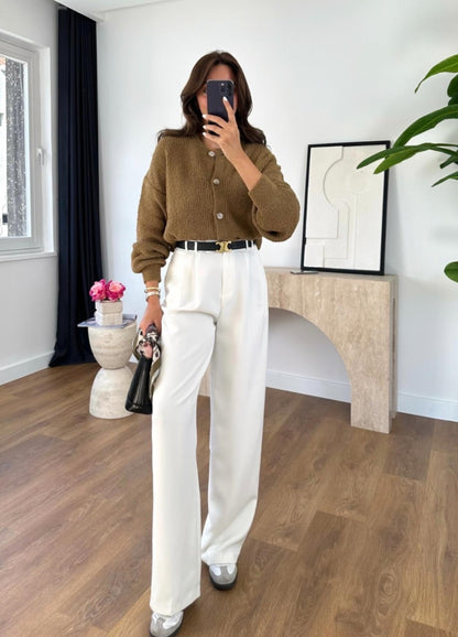 Wide-leg trouser with pleats