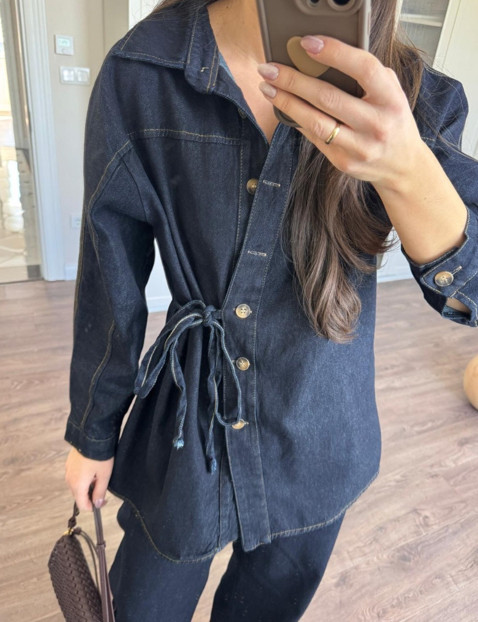 Side Tie co-ord Jeans Set