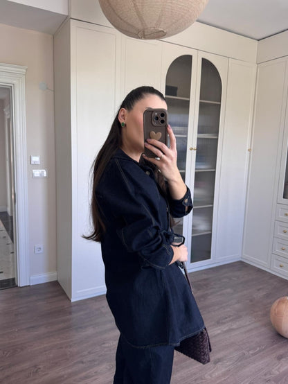 Side Tie co-ord Jeans Set