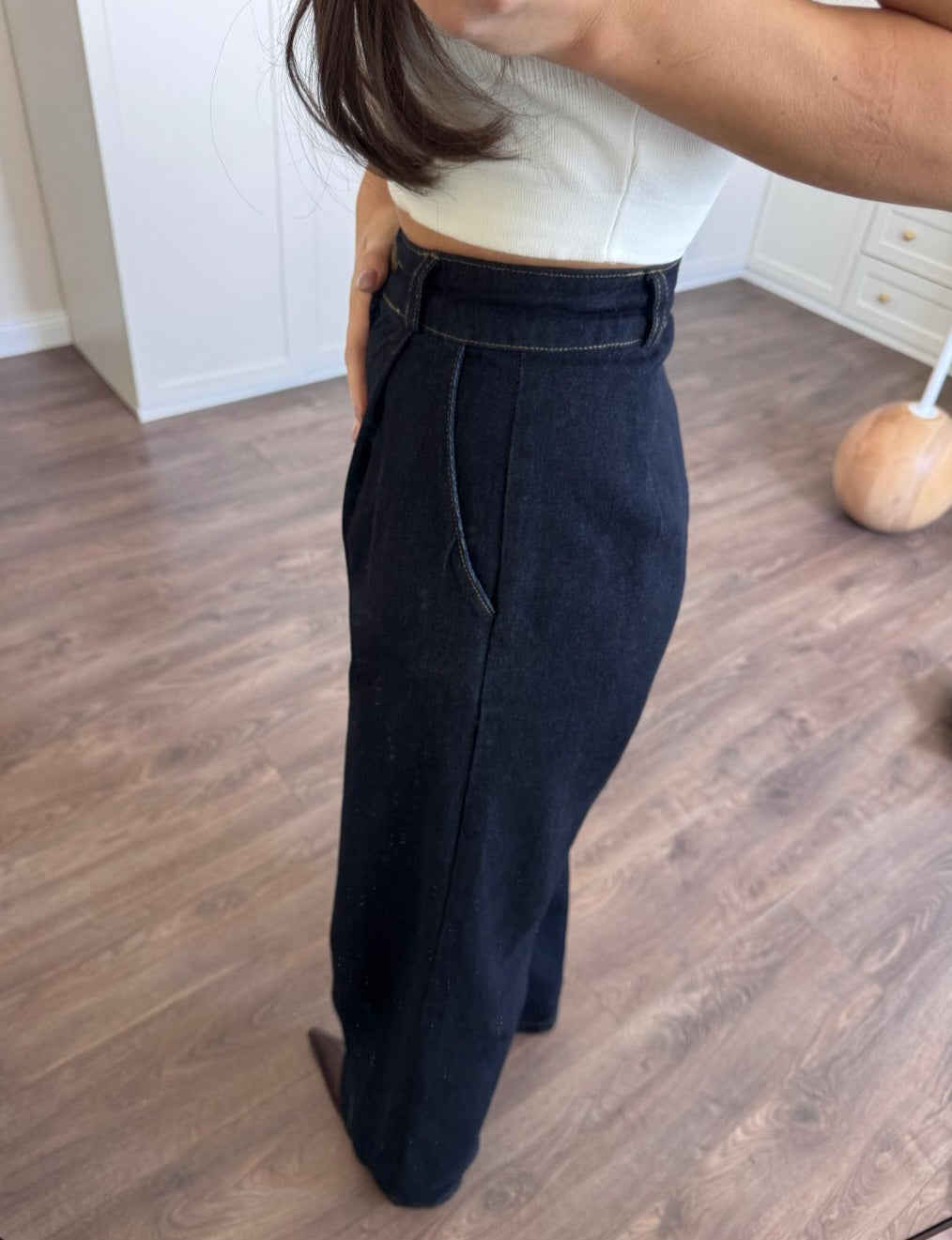 Side Tie co-ord Jeans Set