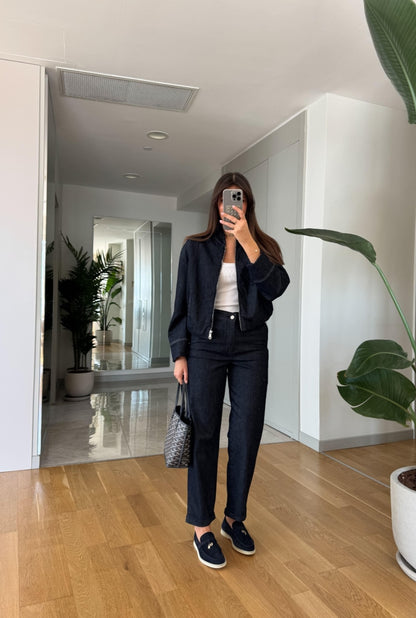 Bomber jeans jacket Co-ord set