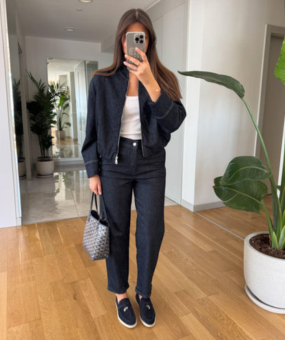 Bomber jeans jacket Co-ord set