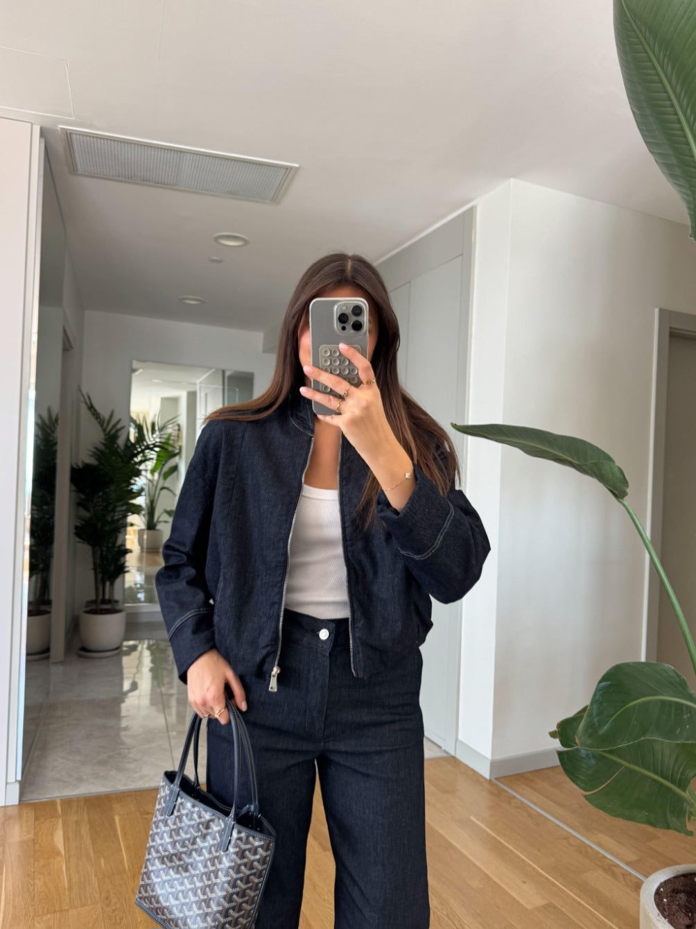 Bomber jeans jacket Co-ord set