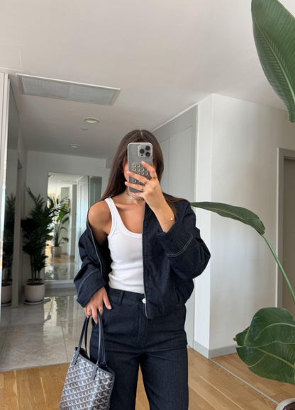 Bomber jeans jacket Co-ord set